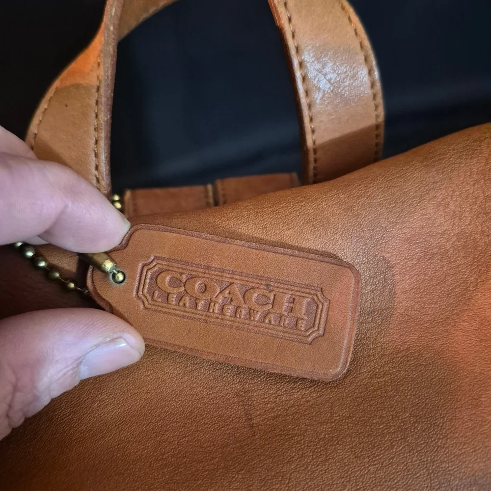 Coach Vintage Backpack Tan Soft Leather  Rucksack Old Coach Vintage Very Nice. - Picture 11 of 12